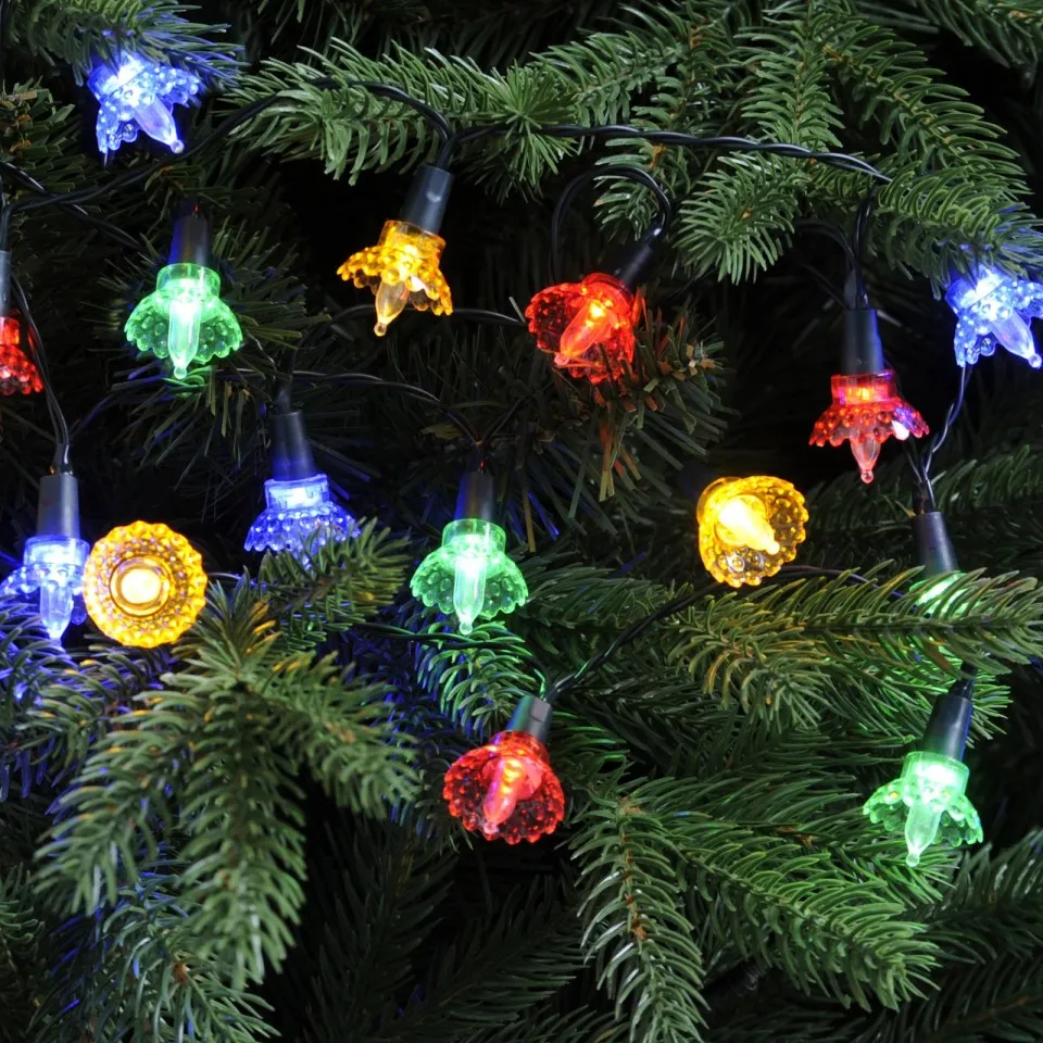 Retro Vintage Icicle Lights Old Fashioned Christmas Tree With Big Colored  Lights And Tinsel Retro Christmas