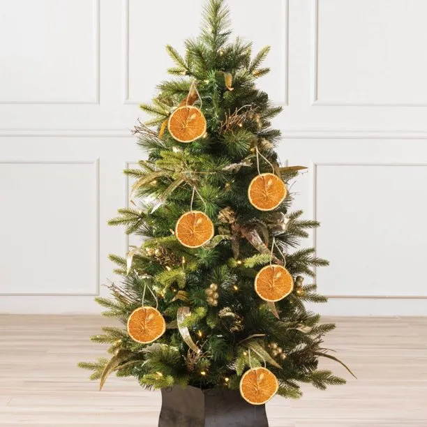 Rustic Christmas Decorations Set Natural Wood Lemon Slices DIY Ornament Kit for Christmas Tree Garland Making Holiday Craft Supplies Photography Props - Walmart.com