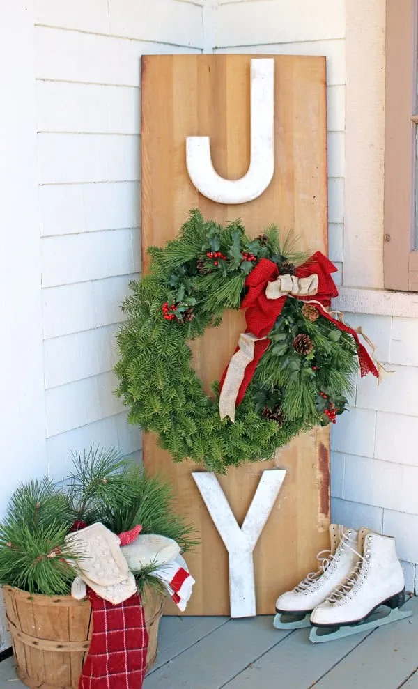 Rustic Christmas Porch Signs Christmas Sign Wood Make Your Own Merry And  Bright Holiday Porch Christmas
