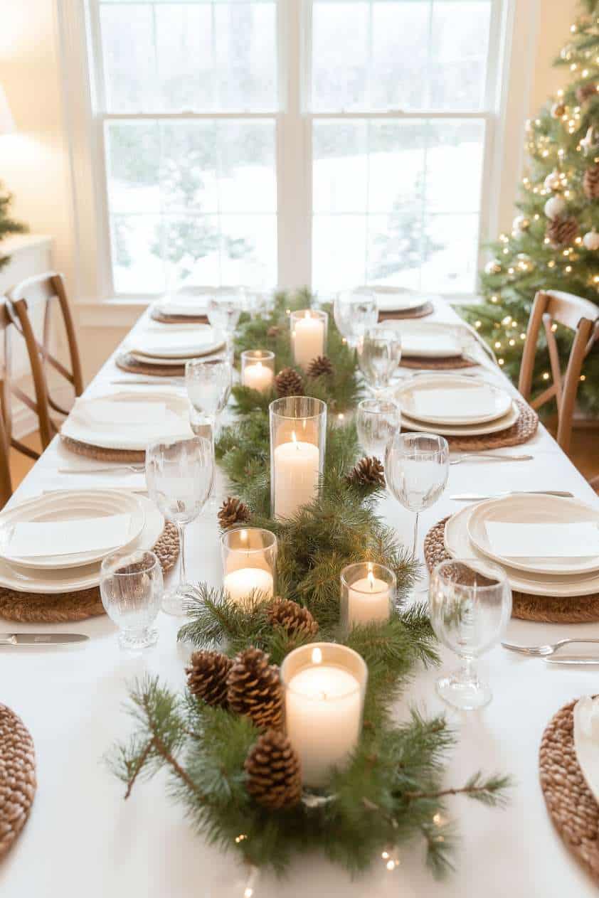 Rustic Christmas Tablescapes Christmas Dining Table Centerpiece Ideas  Rustic Christmas Tablescapes Xmas Dining Table Ideas Rustic Christmas Table  Setting Images 16 Centerpiece Ideas For