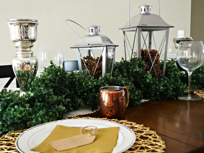 Rustic Glam Christmas Tablescape - Eat Move Make