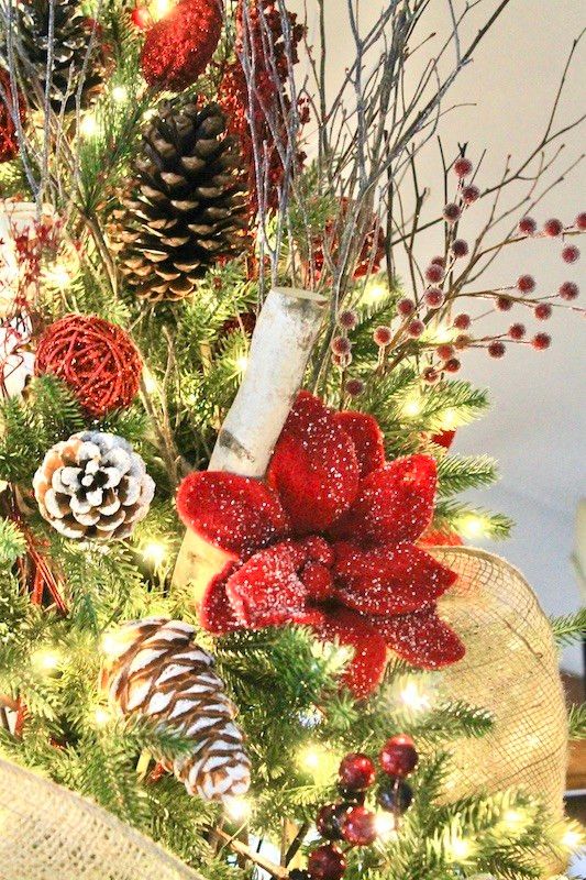 Rustic Winter Woodland Christmas Tree Ideas | RED WINE DRAGONS