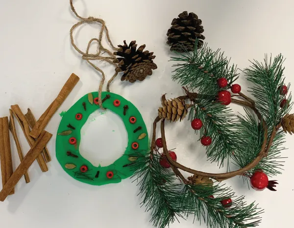 Salt Dough Christmas Wreath Craft