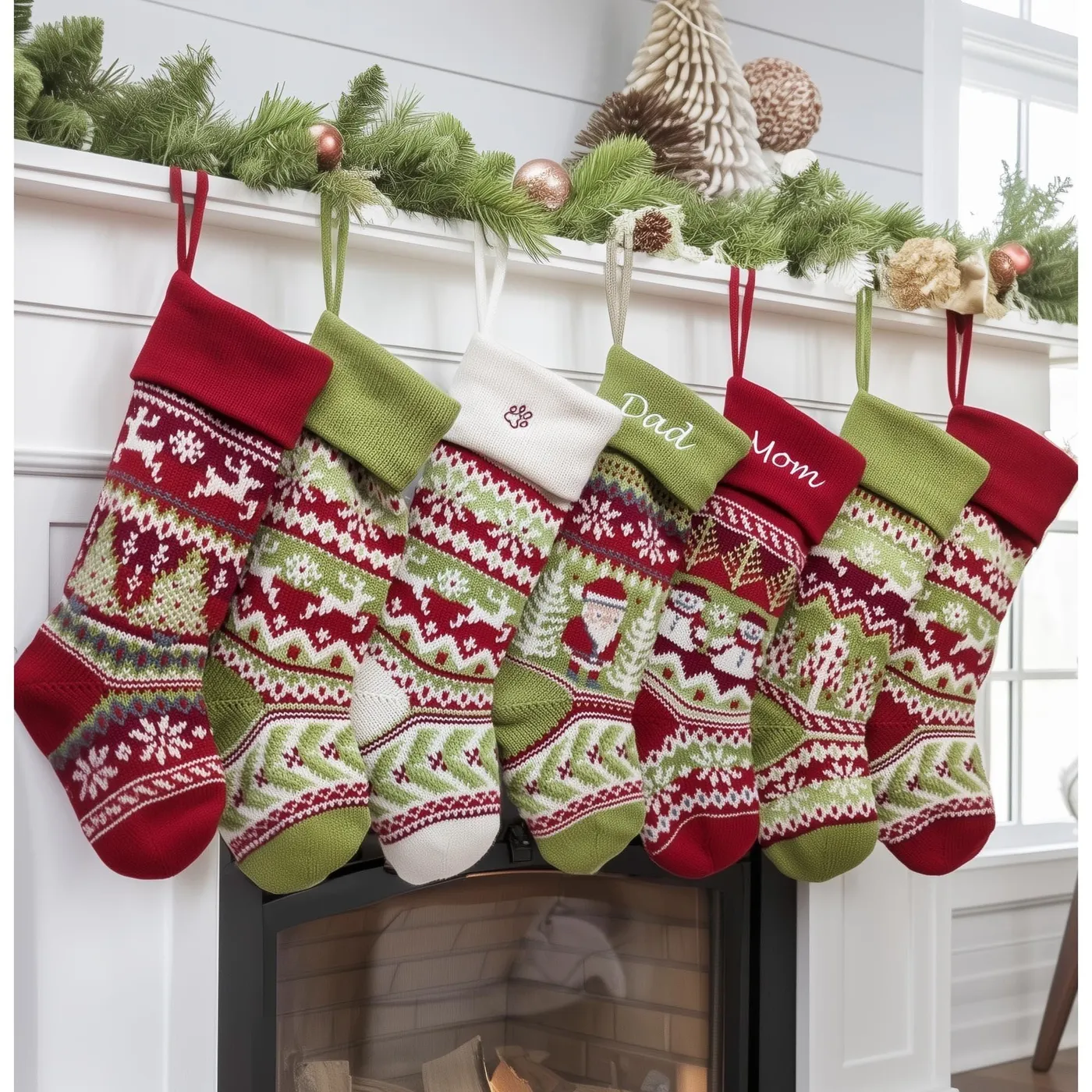 Scandinavian Christmas Stocking - Etsy Etsy Handmade Nordic stockings