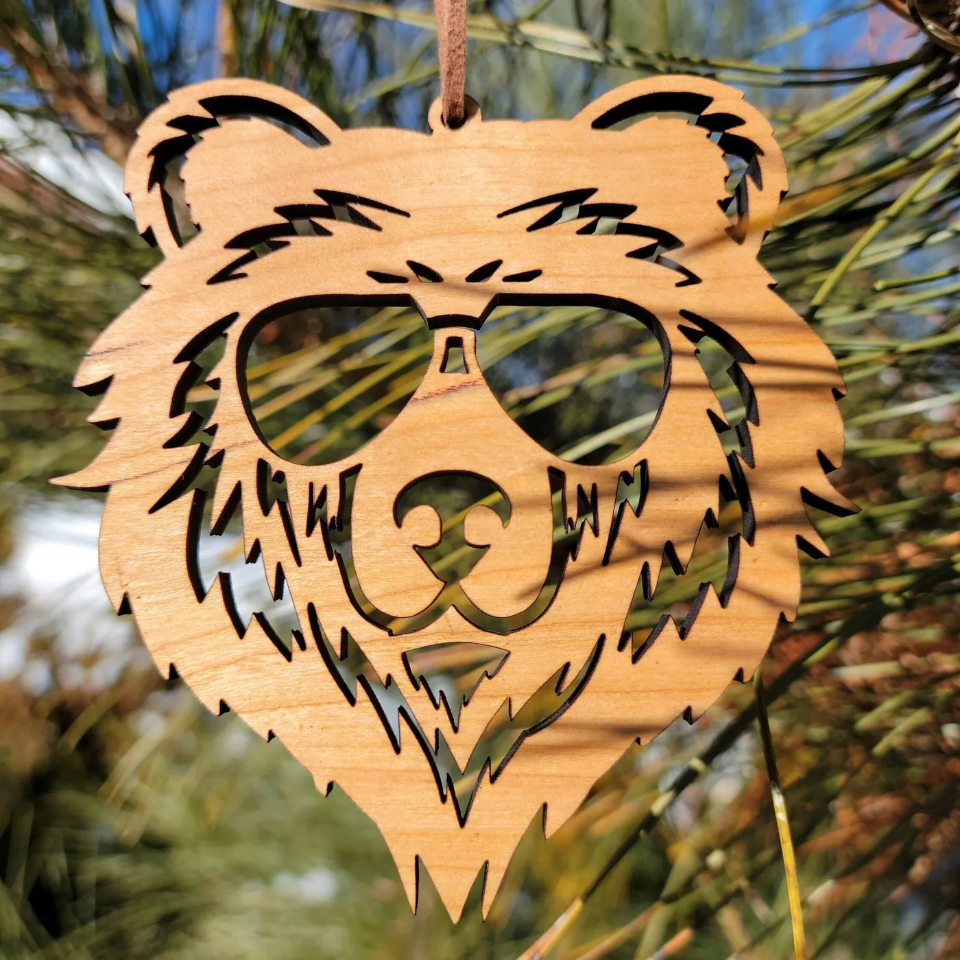Shady Bear Ornament | Wooden Christmas Tree Decoration | Solid Bear Person  Gift | Handcrafted Hardwood Hawkshop – Durable, Custom Engraved &  Sustainably Sourced | Hawkmade