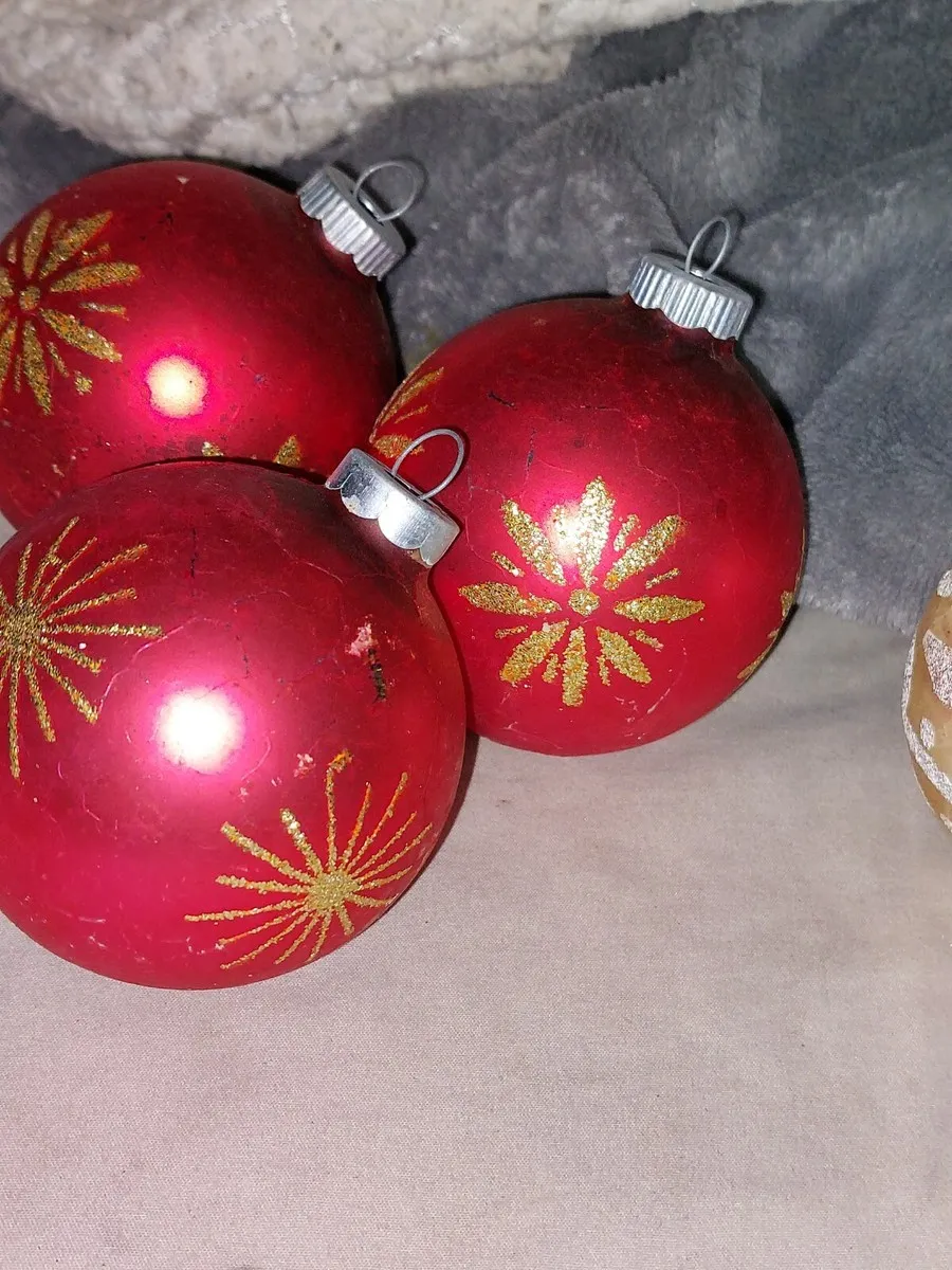 Shiny Brite Collectible Holiday Seasonal Ornaments Vintage Holidays Christmas Tree Glass Ornaments Shiny Brite Pack