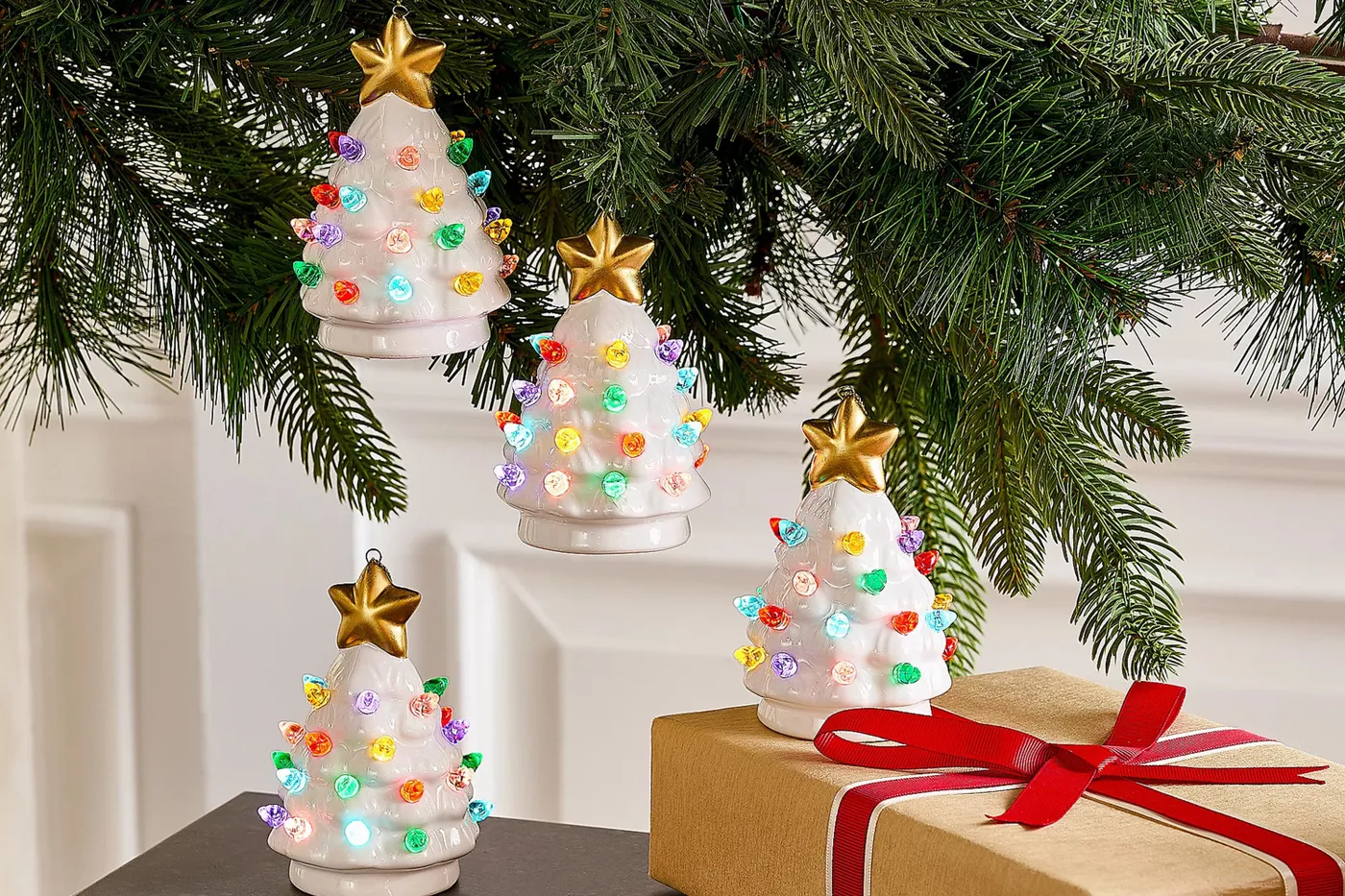 Shop Mr. Christmas Ceramic Tree Ornaments on Sale at QVC | Apartment Therapy