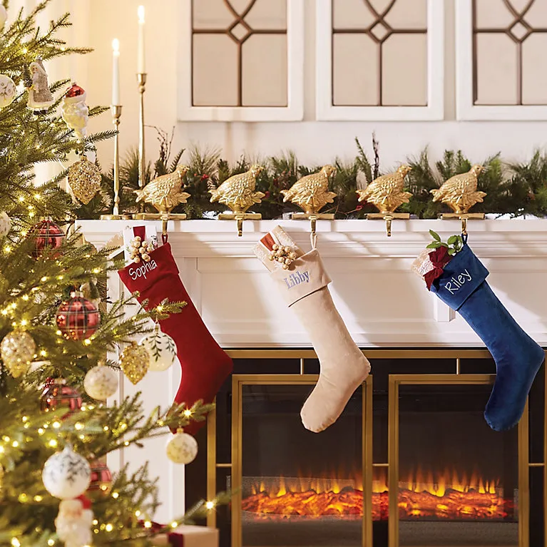 Signature Velvet Stocking with Monogram Option & Hanging Loop