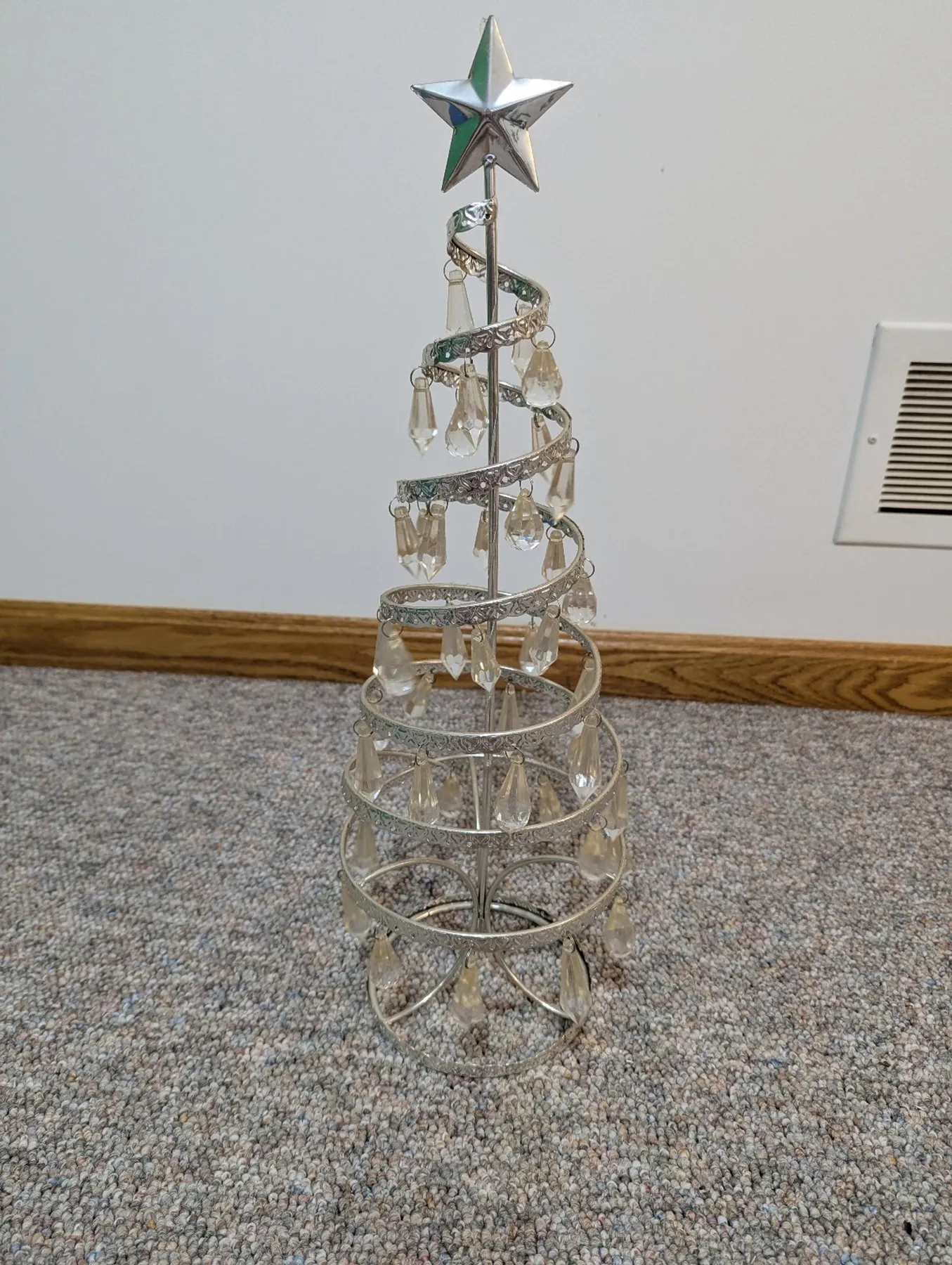 Silver Metal Spiral Christmas Tree with | Mercari