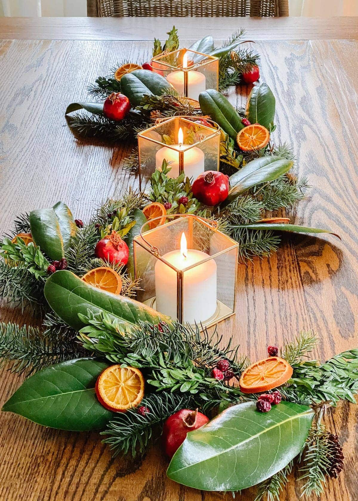Simple and Inexpensive Christmas Table Centerpiece - Bless'er House