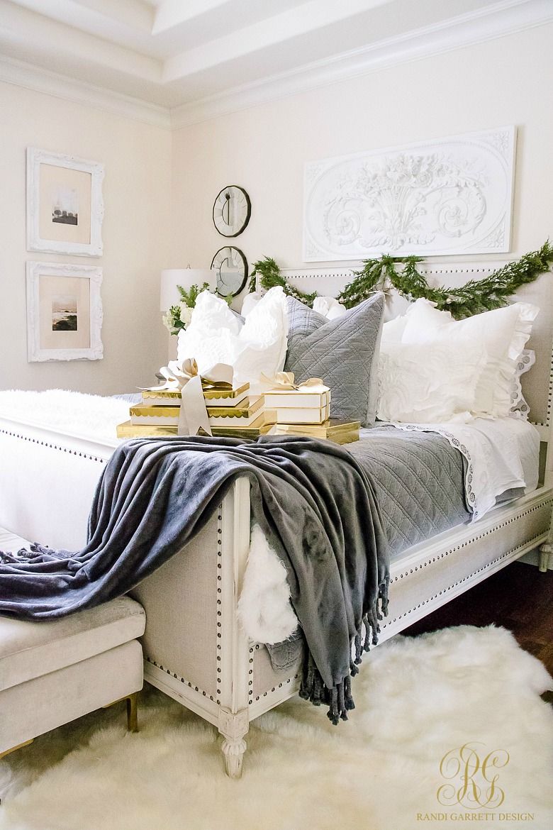 Simply Christmas Home Tour - Winter Wonderland Bedroom - Randi Garrett  Design
