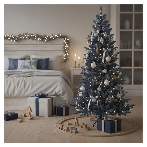 Slim Ocean Blue Christmas Tree 180 cm Poly Feel Real PVC | online sales on  HOLYART.com