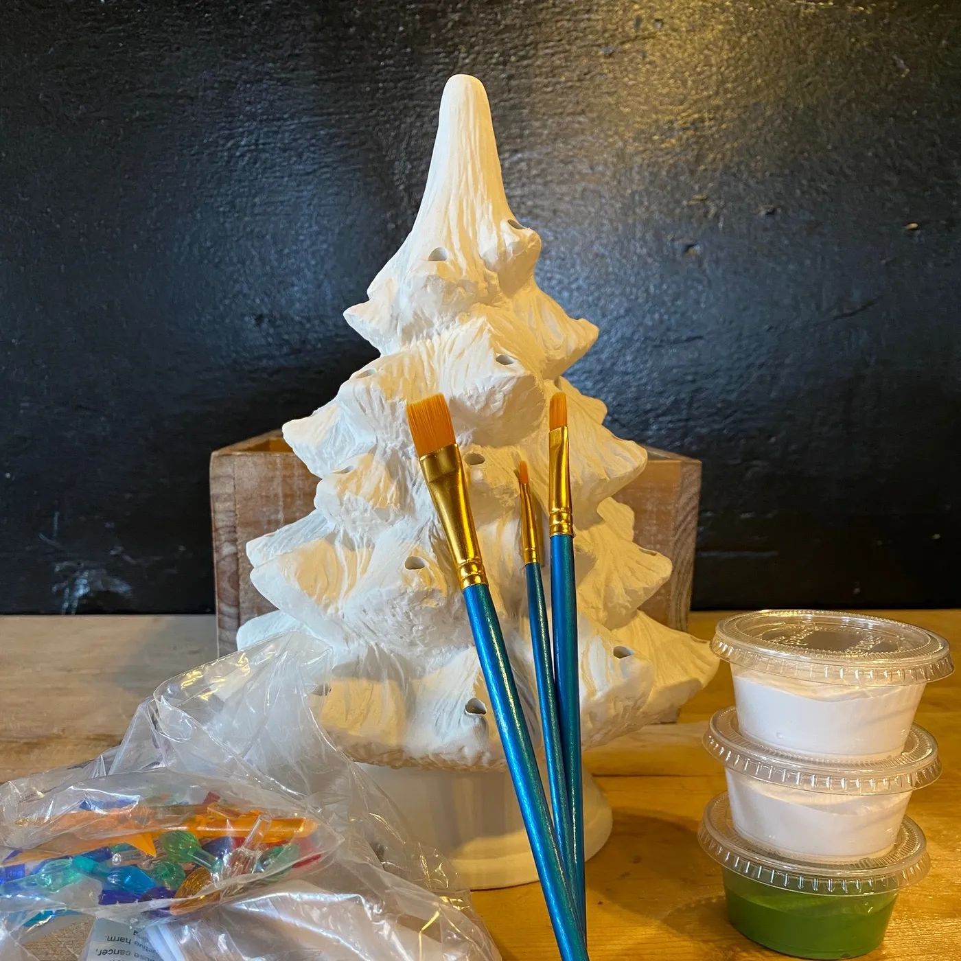 Small Ceramic Christmas Tree w/Lights -Kiln Fire | handsonartstudio