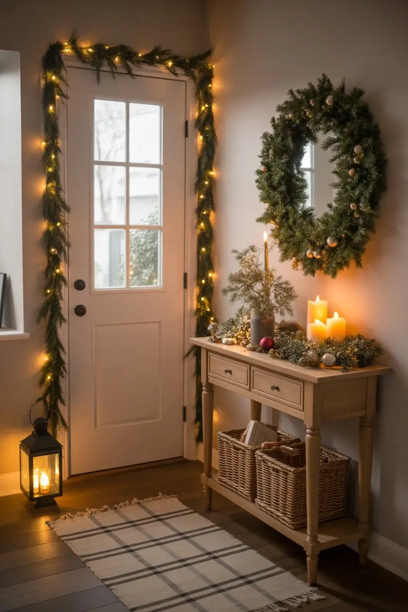 Small Entryway Christmas Decor Ideas: 15 Festive Ways to Transform Your Space - Luxe Home Decors