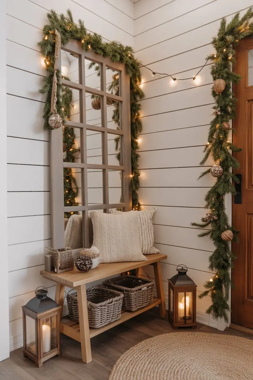 Small Entryway Christmas Decor Ideas: 15 Festive Ways to Transform Your Space - Luxe Home Decors