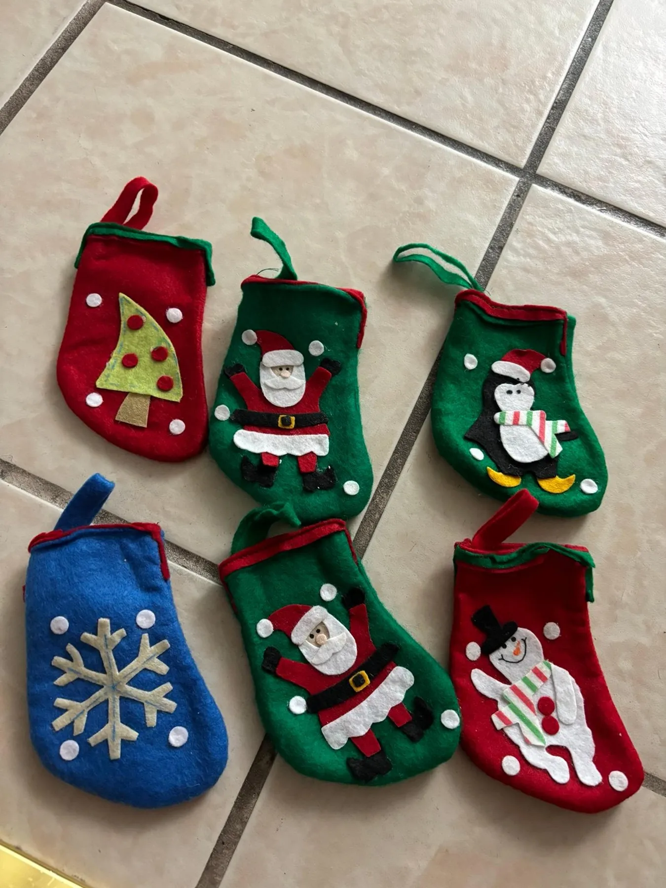 Small handmade Christmas stockings Like new | Mercari