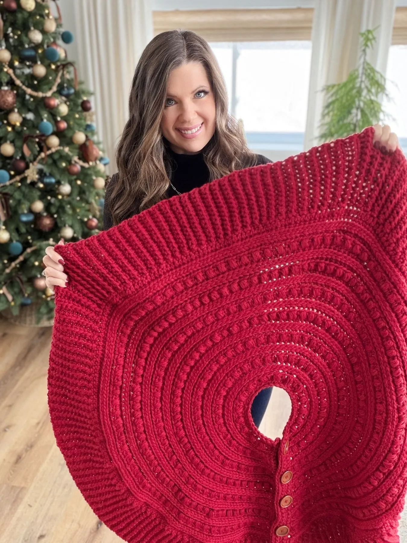 Snuggle Season Tree Skirt Crochet Pattern | MJ's Off The Hook Designs