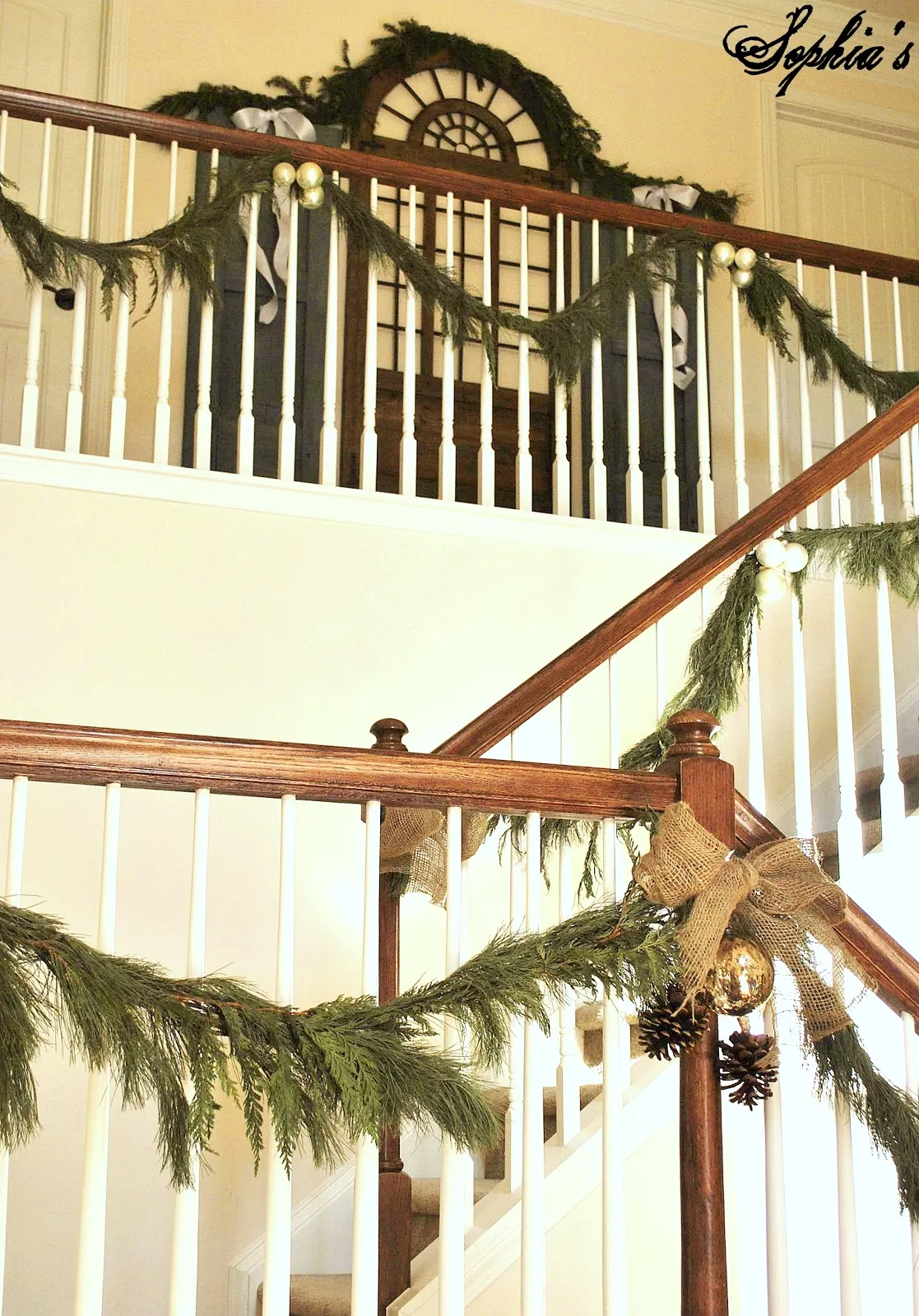Sophia's: Christmas Stairs and Entryway