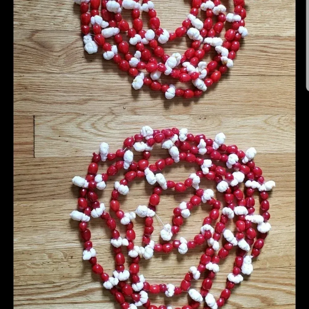 Source Unknown | Holiday | Vintage Retro Popcorn Red Hots Christmas Garland | Poshmark