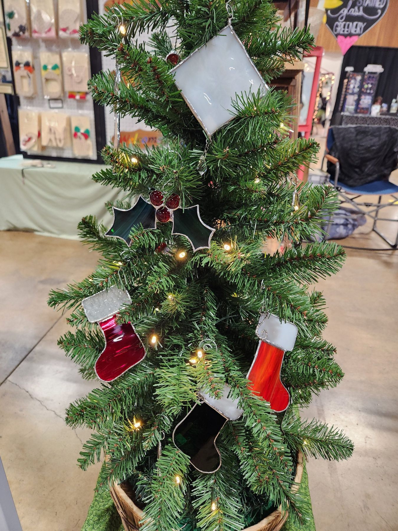 Stained Glass Christmas Stocking Ornament – A Crystal Clear Design
