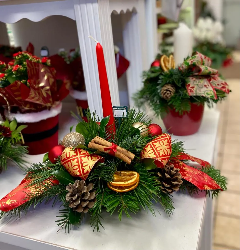 Standard Yuletide Candle Arrangement | Handmade Christmas Display