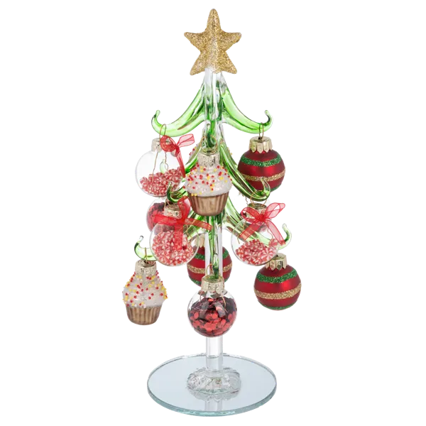 Sweet Treat Glass Christmas Tree w/Ornaments-Assorted, each sold separ – Perfectly At Home