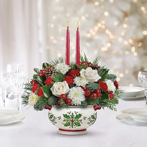 Teleflora's Holly Days Centerpiece in Erie PA - Allburn Florist