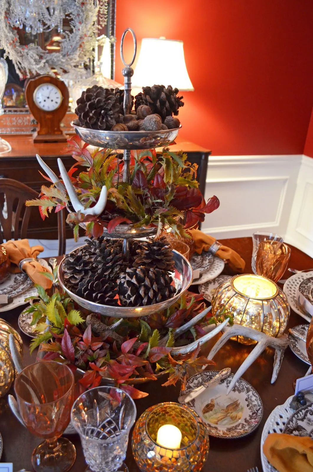 Thanksgiving Table Setting with Nature Themed Centepiece – Between Naps on  the Porch