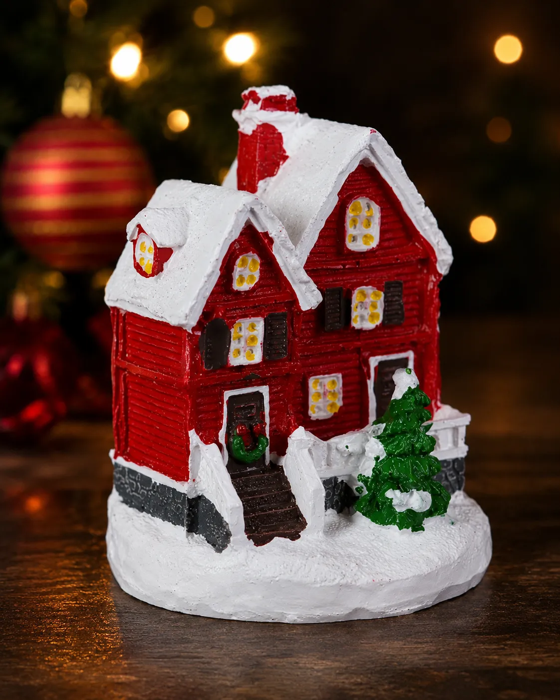 THD992 Snowy Christmas Village House – THE HOME DEFINER
