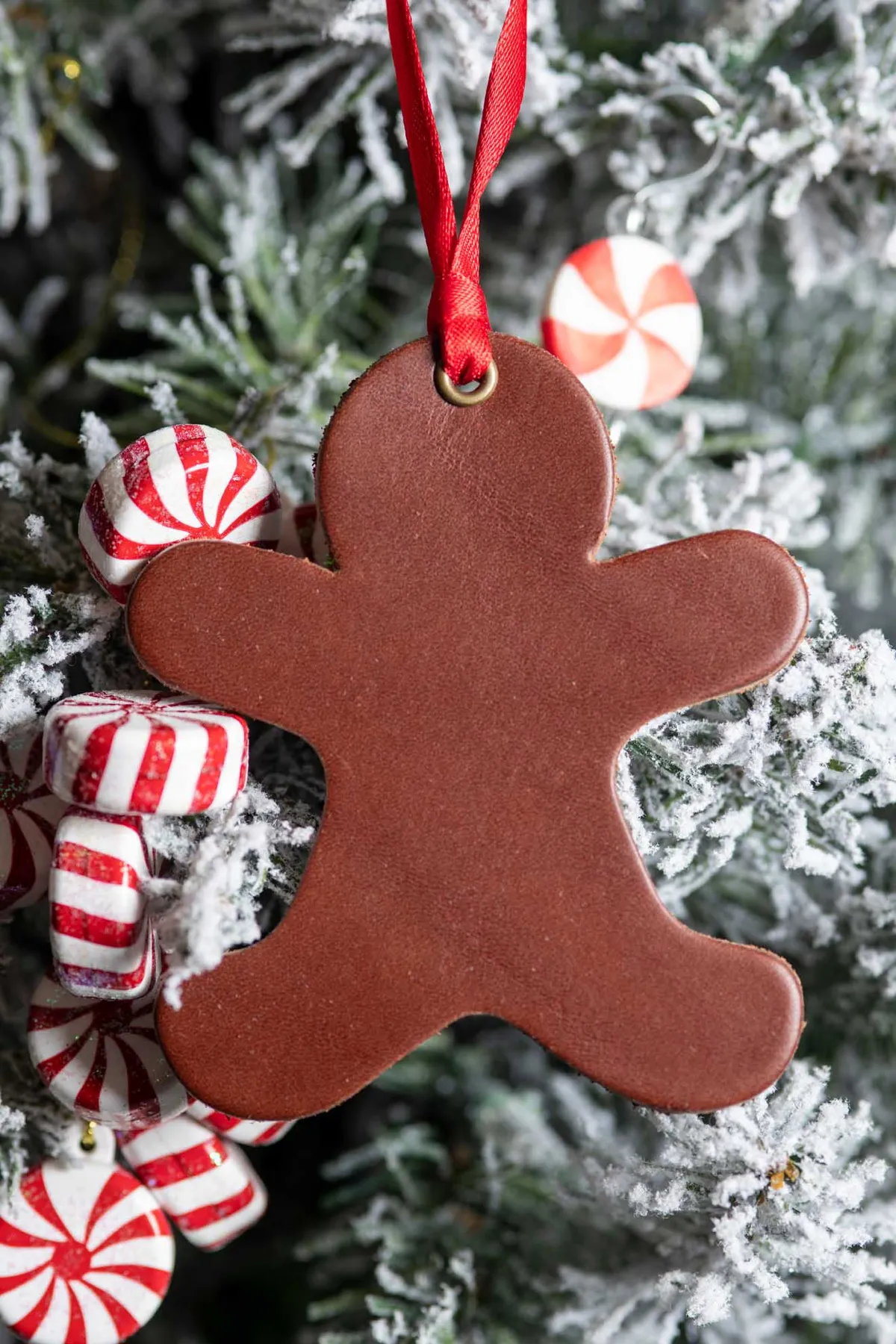 The Gingerbread Man | Leather Ornament - Leather Ornaments