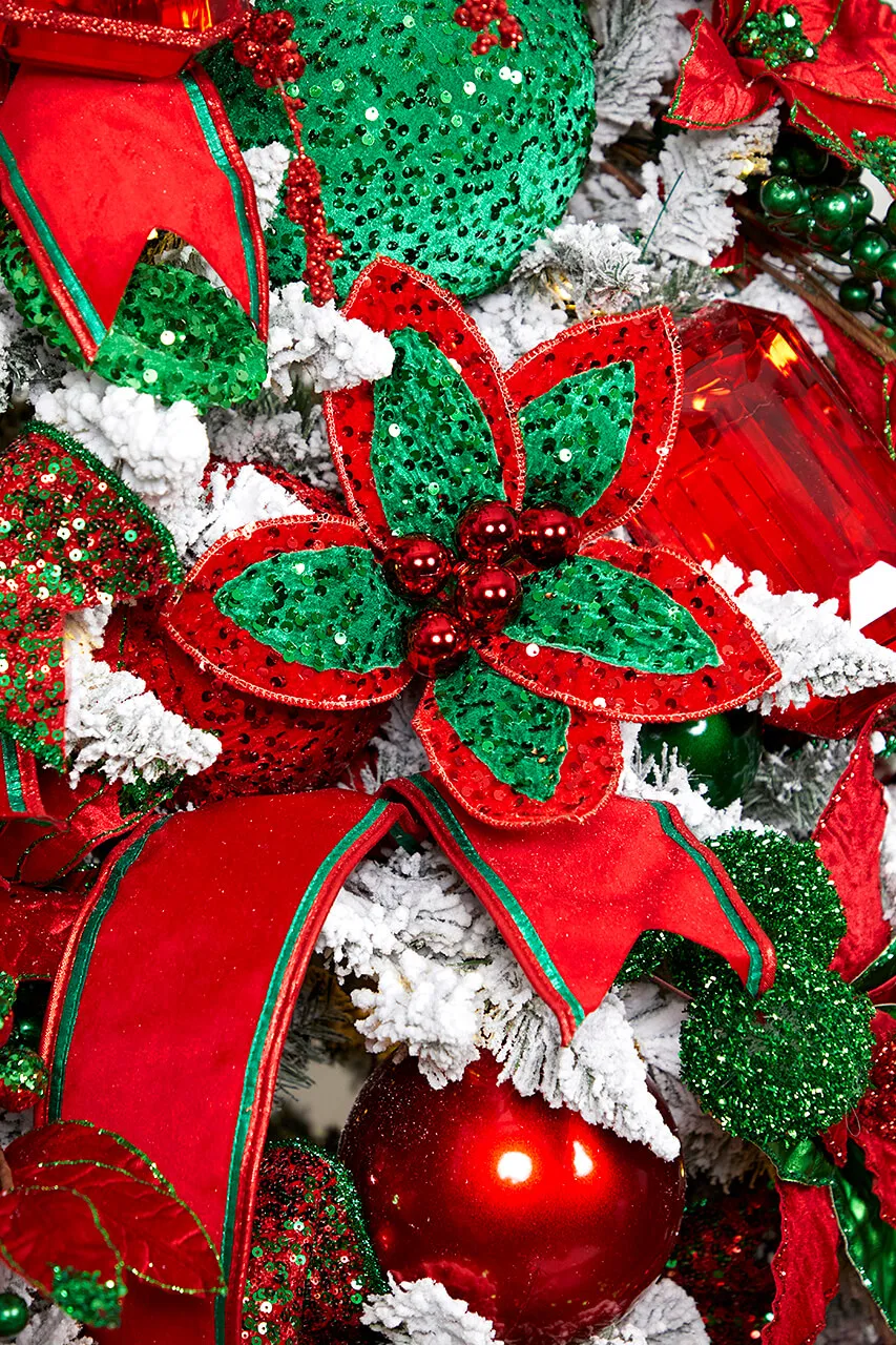 The Holiday Sparkle Red Christmas Tree Decorations Bundle - Decorator's Warehouse