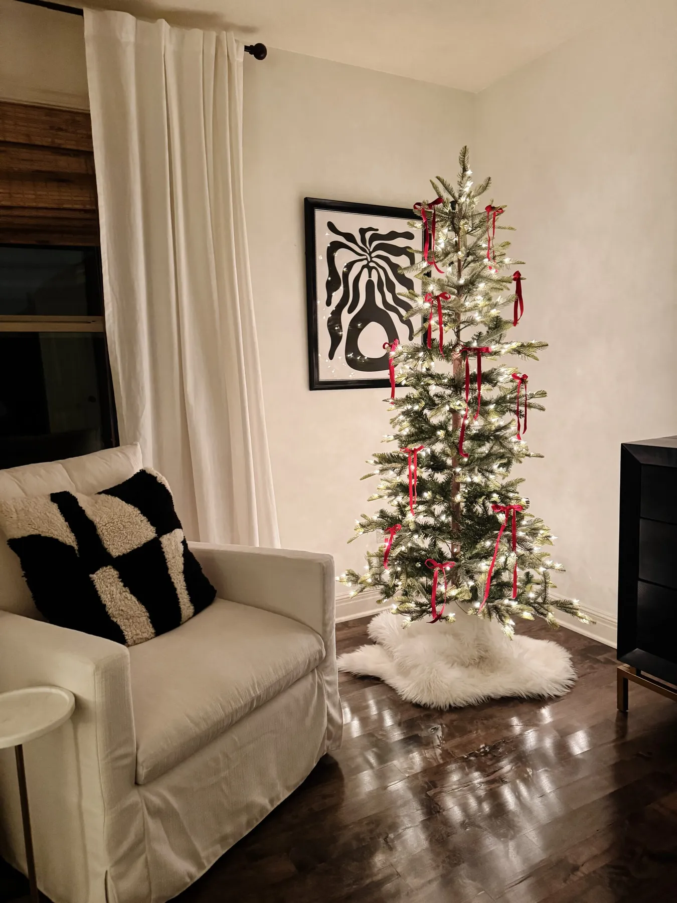 The Look of a Sparse Faux Christmas Tree - Life Love Larson