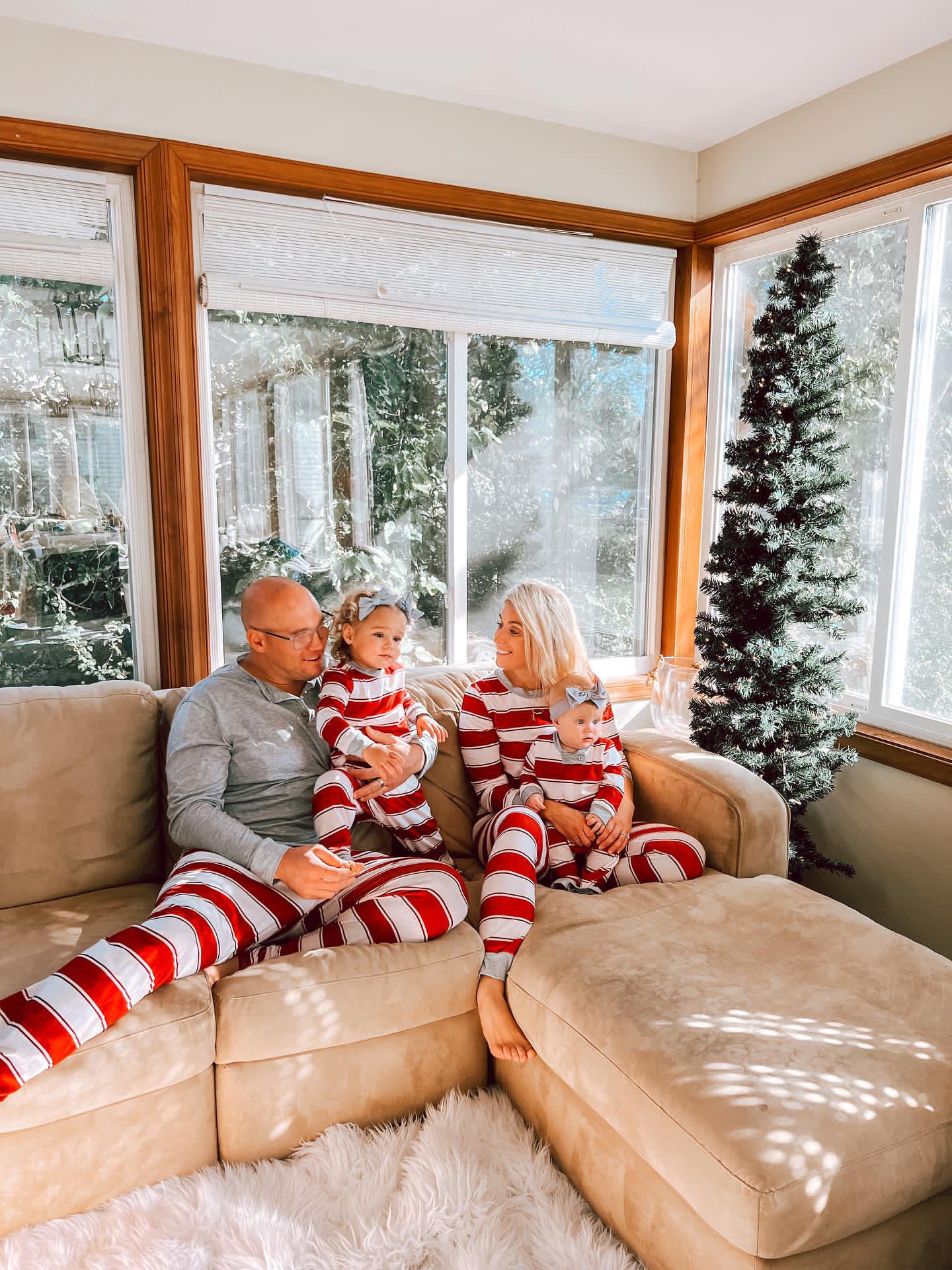 The Perfect Christmas Eve: How Matching Red and White Striped Pajamas