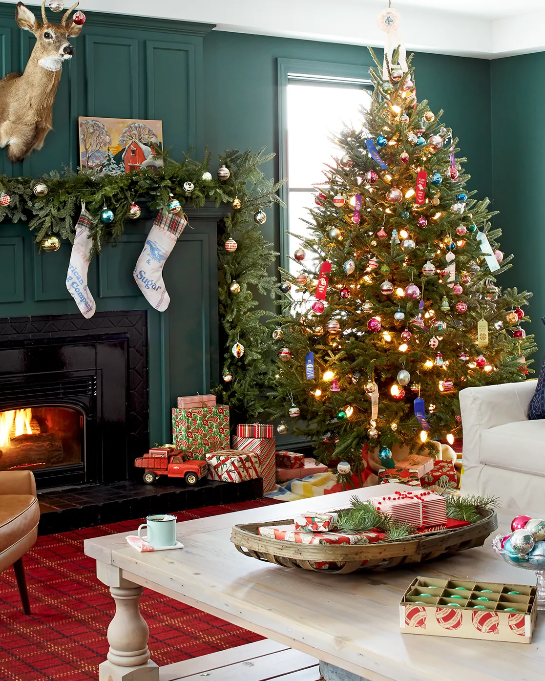 Tree Farm House Ornament 43 Rustic Christmas Tree Ideas That Feel Cozy And  Timeless
