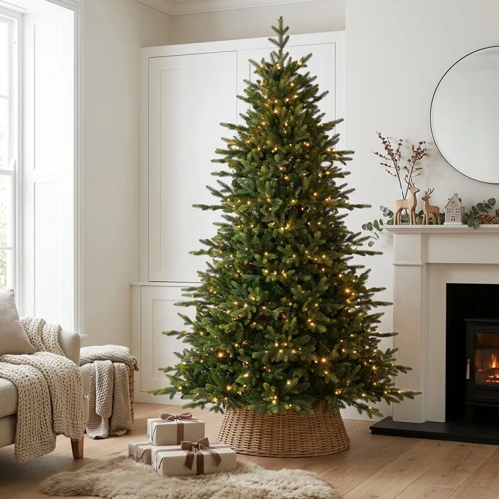 Twinkling Balsam Fir Pre-Lit Artificial Christmas Tree with Multi-Color LED  Lights, 17 Mode with Remote | 5/6/7/7.5/8/9FT - Multi-Color Lights / Full  ...