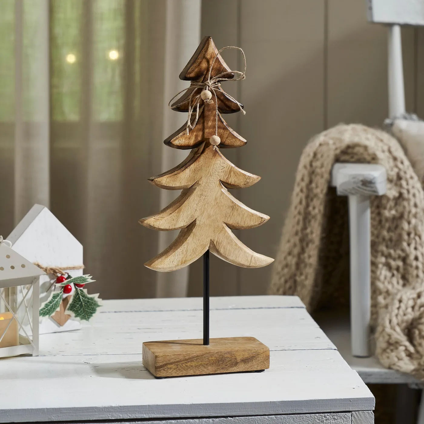 Two-Tone Natural Wooden Tree - Medium