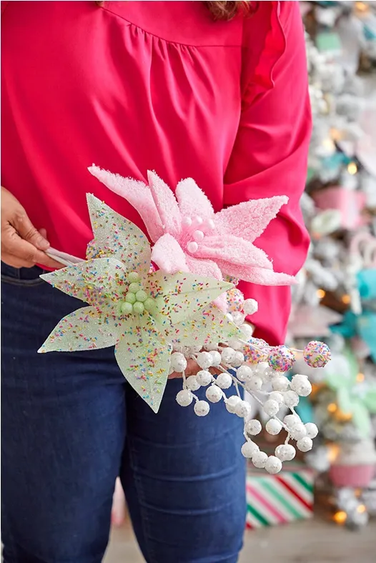 Using Gorgeous Pastel Flowers in Your Christmas Tree Designs - Decorator's Warehouse