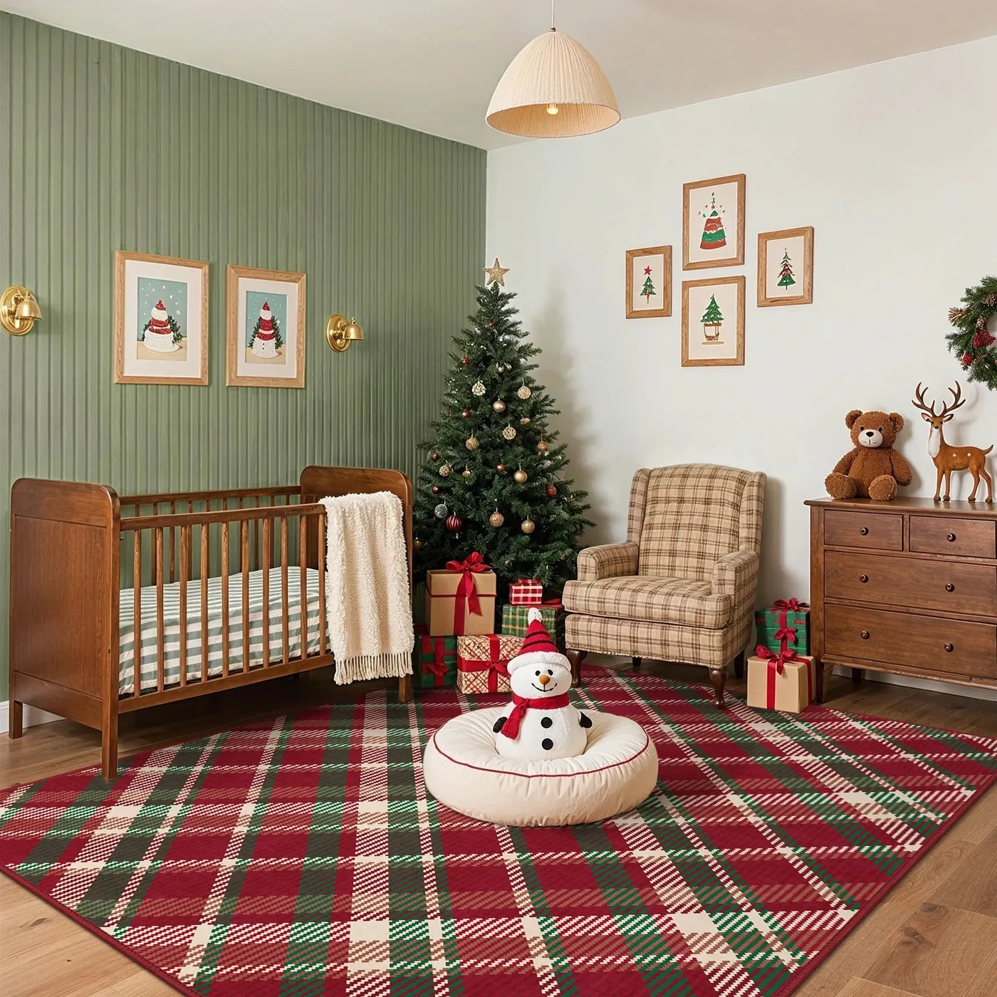 Valence Christmas Checkerboard Rug | GENIMO