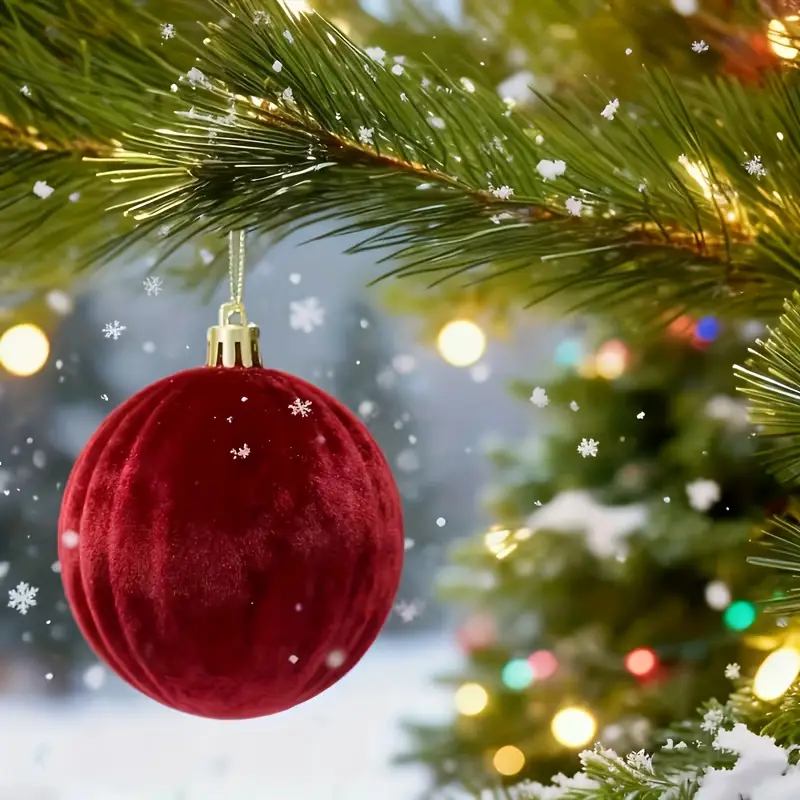 velvet christmas ornaments 12pcs velvet christmas tree - Temu Mauritius