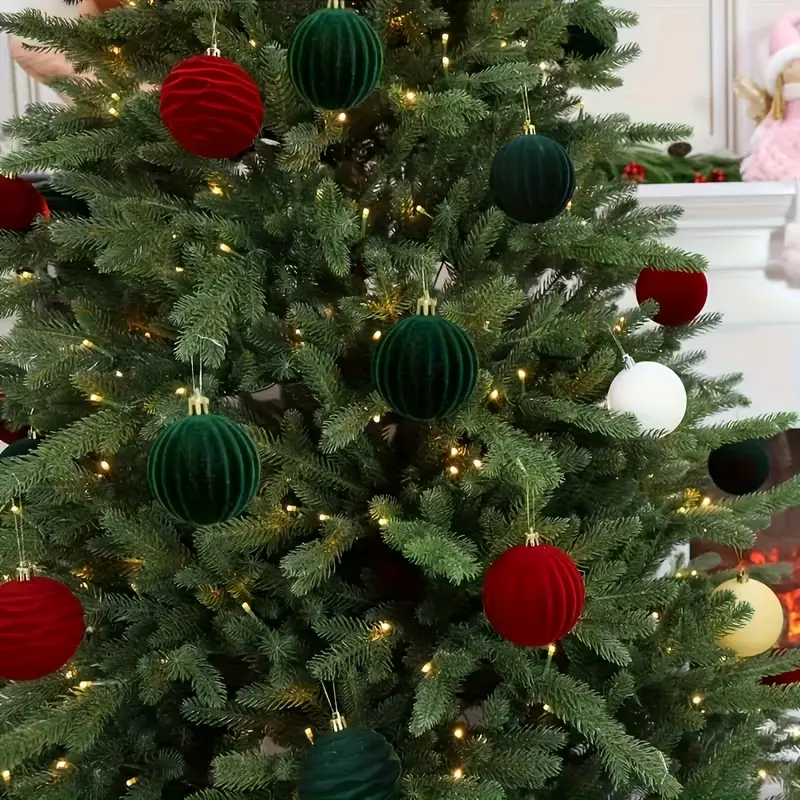 velvet christmas ornaments 12pcs velvet christmas tree - Temu Mauritius