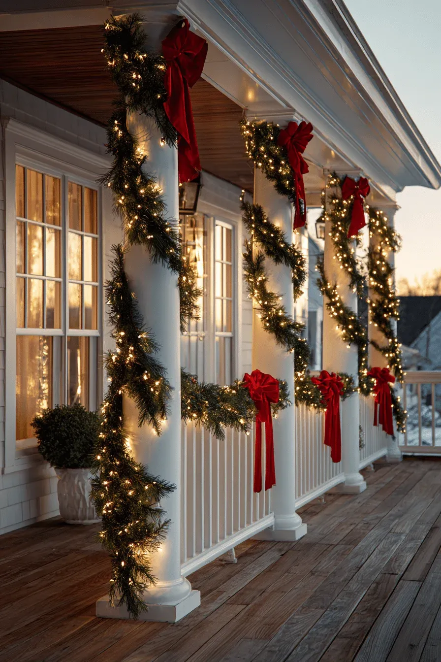 Vendors Christmas Decorations For Outdoor Railings & Front Porch Décor Ideas A Trendy Warm-Weather
