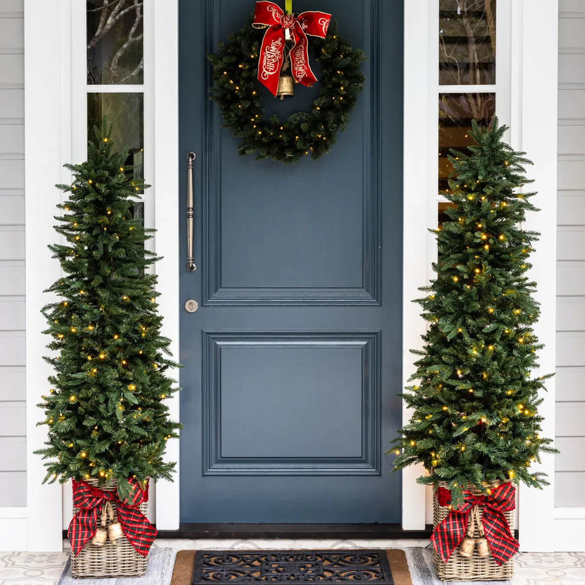Vermont Green Pre-Lit Christmas Trees (Slim) | Christmas Decor