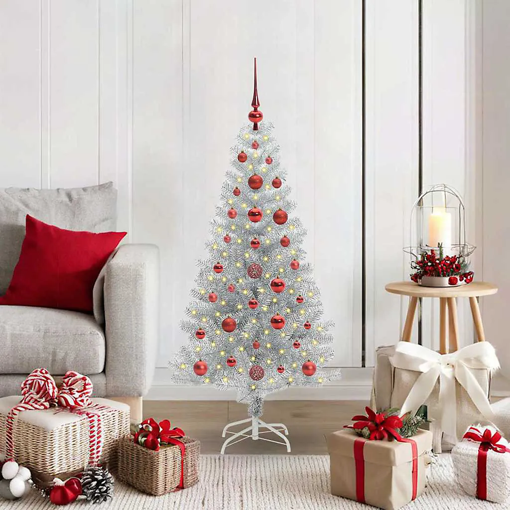 Vidaxl Christmas Tree Silver 120 Cm Pet