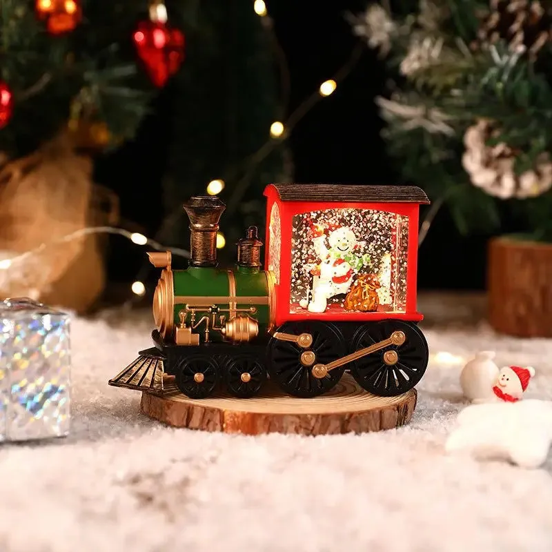 Vintage Christmas Train Snow Globe Music Box on Luulla