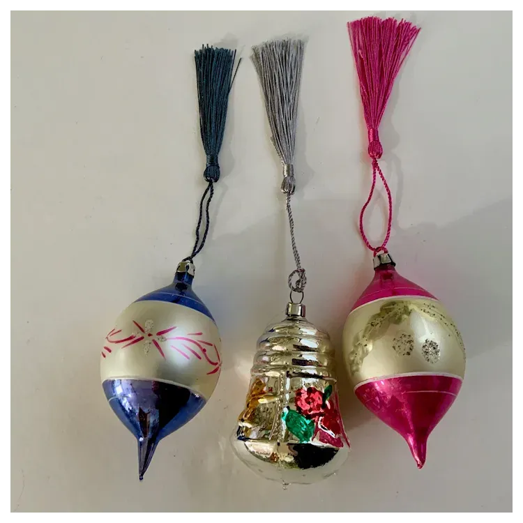 Vintage Christmas Tree Ornaments Blown Glass Poland. For Sale at Ruby Lane