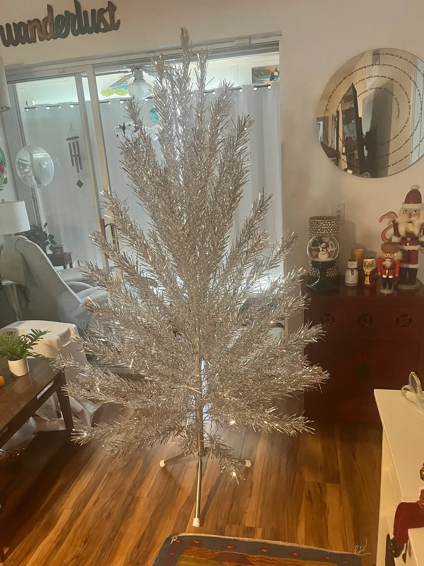 Vintage Restored 6' Evergleam Sparkler Aluminum Christmas Tree 95 Branches - Aluminum Christmas Trees