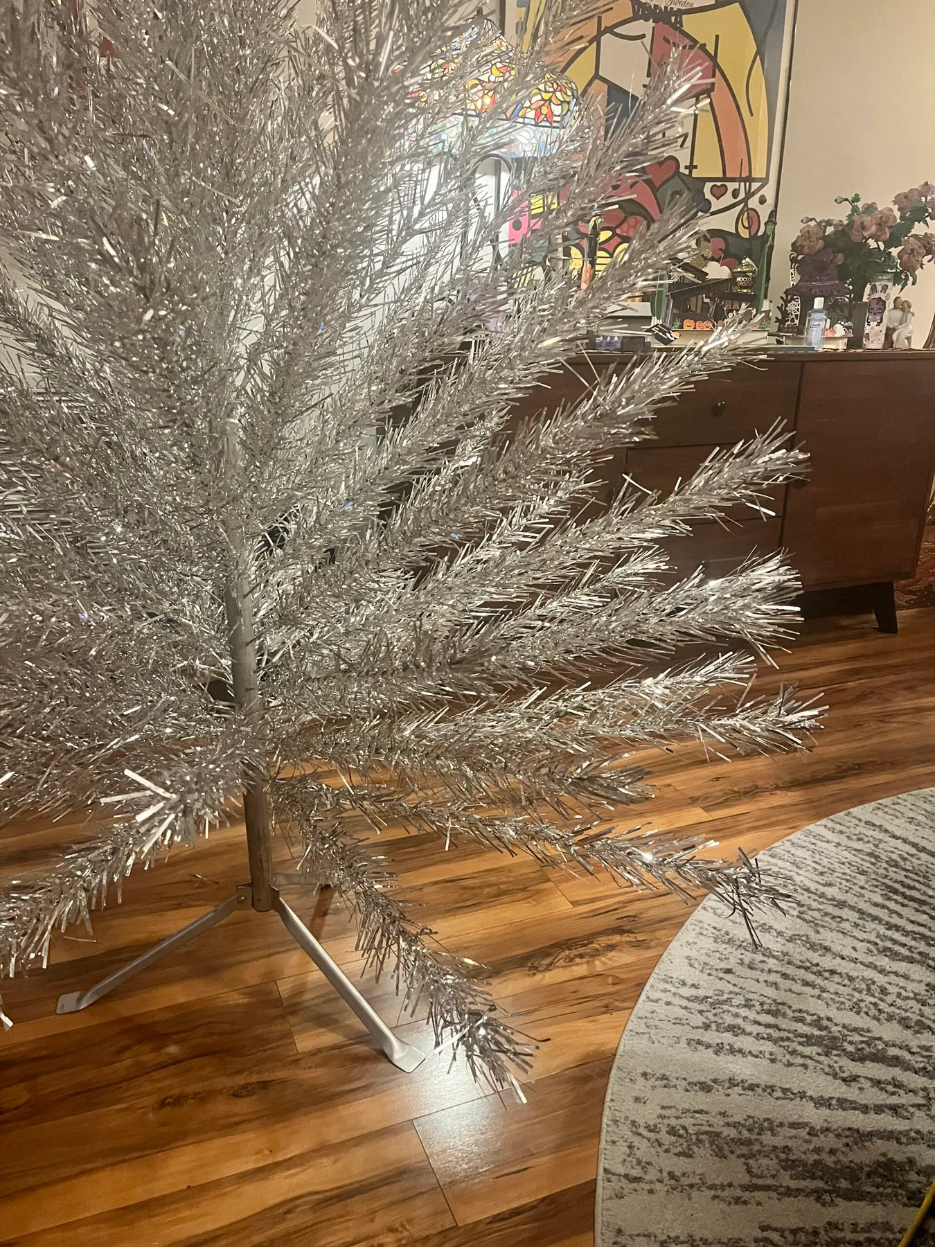 Vintage Restored 7 Foot Sparkler Aluminum Christmas Tree 118 Branches - Aluminum Christmas Trees