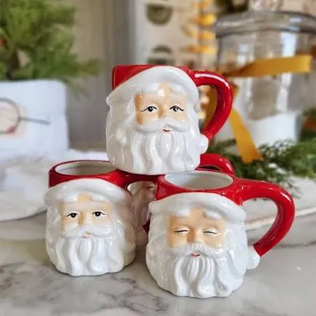 Vintage Santa Claus White Santa Mug Christmas Coffee Bar With Vintage Santa Mugs DIY Beautify Creating