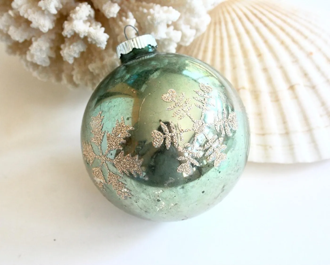 Vintage Shiny Brite Christmas ornament large | Mercari