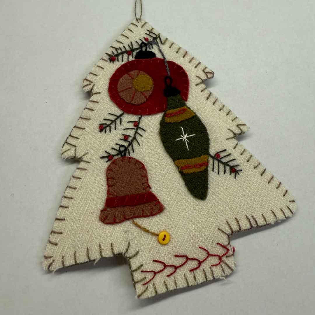Vintage Tree Ornaments Wool Applique Kit - Country Treasures Quilt Shop